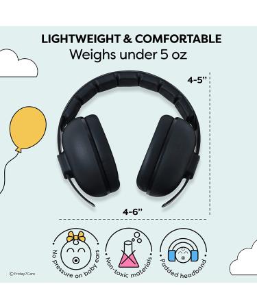 Friday 7Care Baby Ear Protection Noise Cancelling Sound Proof Infant Headphones Baby Travel Essential Baby Ear Muffs  Infant Noise Protection - Black - Buy Online on GoSupps.com
