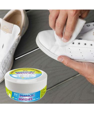 Stain Remover Cream | 260g Shoes Yellow Rubbish Remover | Yellow Remover Cleaner with Sponge Decontaminate Solid Paste for All Washable Shoes Lxury - Buy Online on GoSupps.com