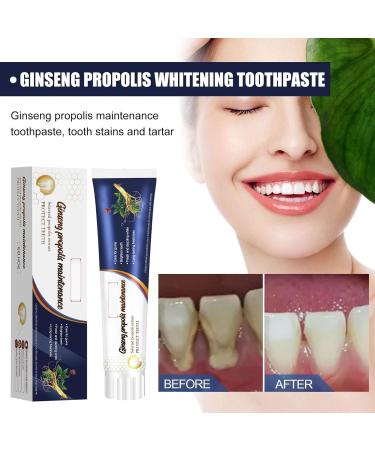 Ginseng Propolis Toothpaste Eliminates Bad Breath Protects Gums and Teeth Removes Plaque and Stains Delivers Lasting Freshness.(2pcs) - Buy Online on GoSupps.com