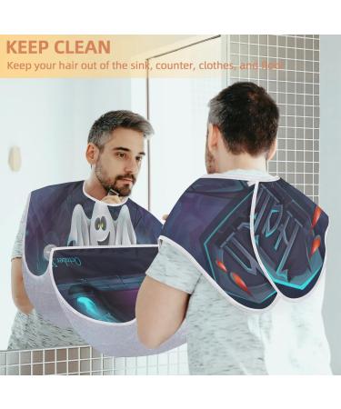 Halloween Spooky Pumpkin Beard Bib Apron | Non-Stick Waterproof Hair Catcher for Men | Perfect Grooming Gift - Buy Online on GoSupps.com