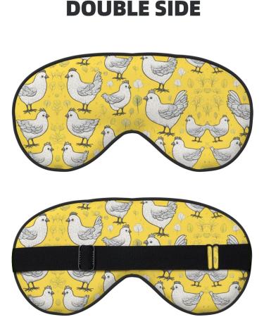 Yellow Chicken Soft Sleep Eye Mask | Breathable Eye Patch for Women | Ideal for Travel & Relaxation - Buy Online on GoSupps.com