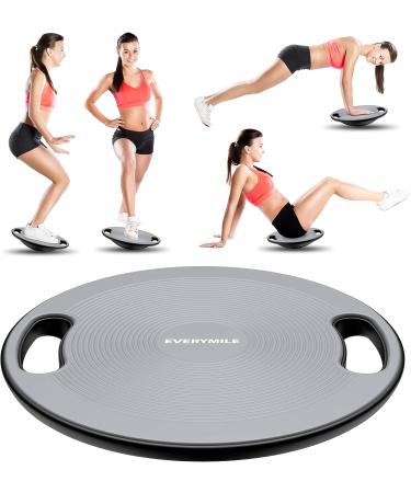 EVERYMILE Wobble Balance Board - Exercise & Stability Trainer with Handle - Core Trainer for Physical Therapy & Gym - Portable Classic Gray - Buy Online on GoSupps.com
