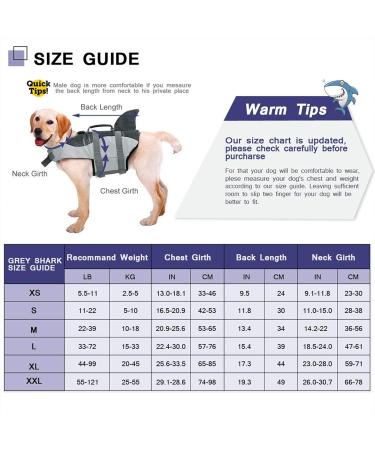 CIT TOILE Dog Life Jacket Floatation Pet Safety Vest | Shark Costume XS-XXL | for Swimming Pool, Beach, Boating | Medium Grey - Buy Online on GoSupps.com