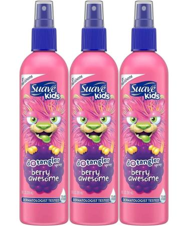 Suave Kids Detangler Spray, Berry Awesome, 10 Fluid Ounce (Pack of 3)