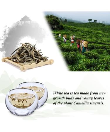 Yan Hou Tang Chinese White Silver Needle Tea Loose Leaf - 100g Natural Premium High Mountain Leaves Antioxidants for Teeth & Skin Health White Tea - Buy Online on GoSupps.com
