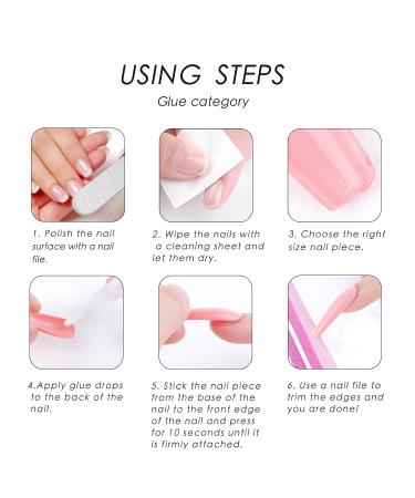 Flofia 240 PTH Ballerina Metallic Shiny False Nails Long Press-On Nail Art Tips for Stunning DIY Designs - Buy Online on GoSupps.com