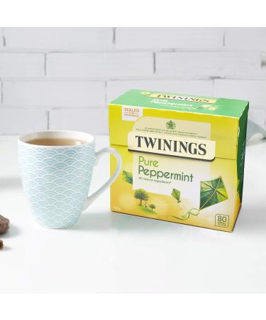 Twinings Pure Peppermint Tea Bags - 80 Count Pack for Refreshing Minty Flavor | 160g - Buy Online on GoSupps.com