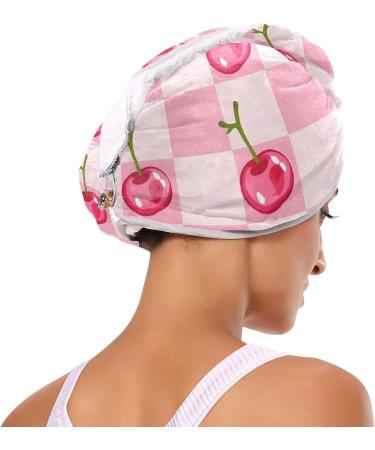 Cherry Hair Towel 2 Pack - Super Absorbent Quick Dry Hair Turbans for Women & Girls | Ideal for Fast Hair Drying - Buy Online on GoSupps.com