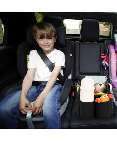 INFANZIA Car Seat Organizer - Durable Oxford, Foldable Front & Back Seat Organizer with Seat Belt and Cup Holders for Kids - Buy Online on GoSupps.com