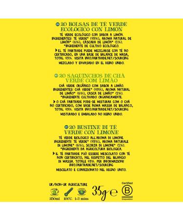 Cupper TE VERDE CON LIMON infusion is a herbal infusion that makes a break extra pleasant It tastes both pure and with some honey or sweetener The composition takes practicality into account - Buy Online on GoSupps.com