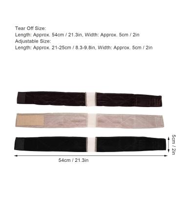 Adjustable 3-Piece Elastic Wig Handle Bands | Lace Boundary & Fastening Tips for Secure Wigs | Velvet Headbands for Comfort & Style - Buy Online on GoSupps.com