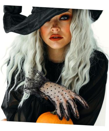 Beaupretty Women Lace Gloves 1 Pair Halloween Gloves Elegant Gloves Black Gauntlet Gloves Party Gloves Black Gloves Prom Accessories Wedding Short Lace Gloves Wedding Dress Bride - Buy Online on GoSupps.com