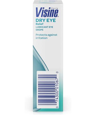 Visine Dry Eye Relief Lubricant Eye Drops 0.5 fl. oz - Soothes and Moisturizes Irritated Dry Eyes - Buy Online on GoSupps.com