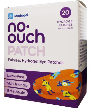 No-Ouch Eye Patches for Kids Medical Grade Hydrogel Eye Patch Adhesive Bandages for Amblyopia & Lazy Eye Skin-Friendly & Breathable Fun Superhero Design 20 Reusable Eye Patches Fun Mermaid