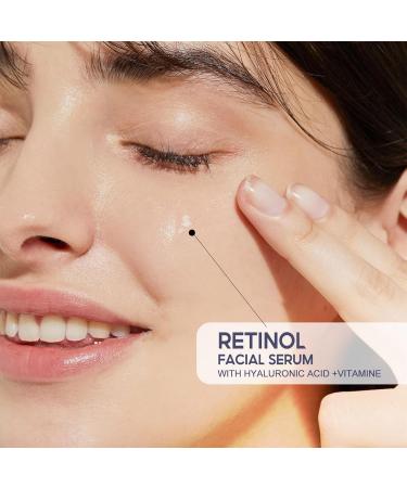 Retinol Facial Serum with Hyaluronic Acid & Vitamin E | Anti-Aging Skin Repair | Reduce Wrinkles & Fine Lines - Buy Online on GoSupps.com