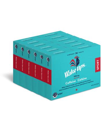 Wake-Ups Sport Certified 100mg Caffeine 36-Tablets (Pack of 6)
