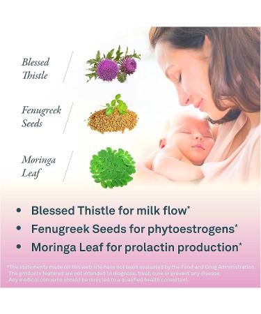 Organika Ma's Milk- Supports Breast Milk Production- Contains Blessed Thistle Fenugreek and Moringa- 120 vcaps - Buy Online on GoSupps.com
