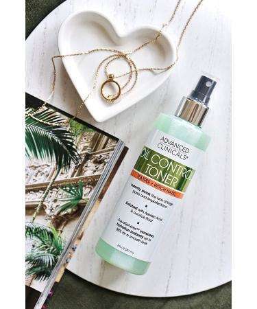 Advanced Clinicals Oil Control Toner - Tea Tree & Witch Hazel 8 oz | Clear Skin Solution - Buy Online on GoSupps.com