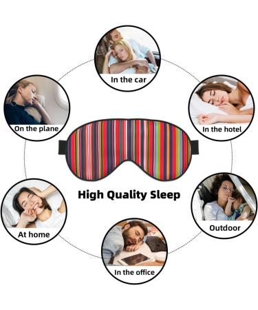 Buy Colorful Stripes Print Double-Sided Eye Mask - Soft Light-Blocking for Better Sleep | International Shipping Available - Buy Online on GoSupps.com