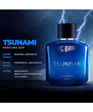 Be'ardo Perfume For Men - TSUNAMI | Eau De Parfum For Men | Gift for Boyfriend Husband | Strong Long Lasting Mens Perfume | 100ml - Buy Online on GoSupps.com