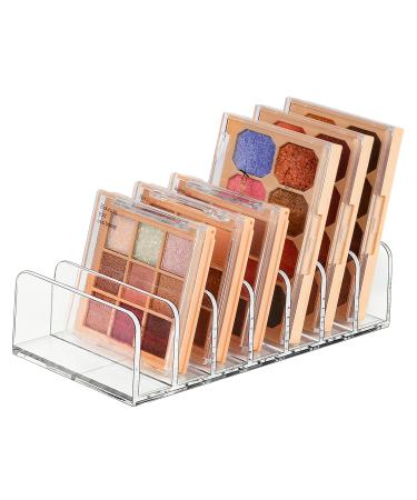 YF Eyeshadow Palette Organizer  Plastic Divided Makeup Palette Cosmetic Organizer Makeup Holder  Cosmetics Storage for Eyeshadow Palettes  Transparent  Samll Transparent Small