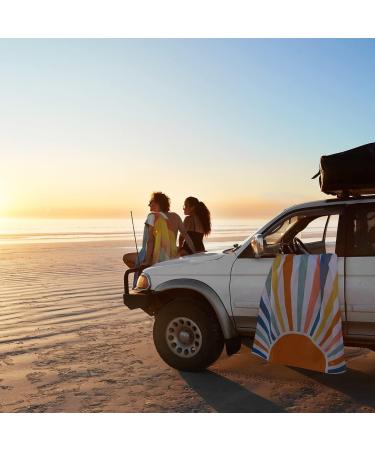 Dock & Bay Quick Drying Towel - Sports & Gym - Compact Lightweight - 100% Recycled - Stripes Go Wild - Rising Sun Large (160x90cm) - Buy Online on GoSupps.com
