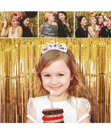 Twinkle Star 2 Pack Gold Metallic Tinsel Foil Fringe Curtains for Party Decorations - Buy Online on GoSupps.com