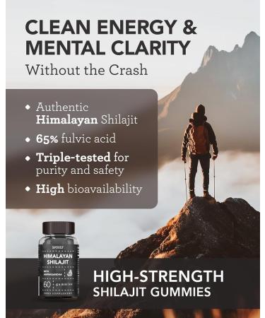 Himalayan Shilajit Gummies Grade Gold Gummies for Men & Women with Ashwagandha & Turmeric - 2500mg High Strength Supplement for Energy & Focus - Pure Authentic Shilajit with Fulvic Acid - Pineapple 1 - Buy Online on GoSupps.com