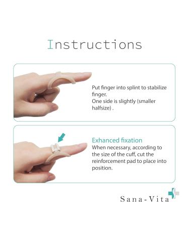 Buy Sana-Vita 3-Point Finger Splint - Arthritis & Trigger Finger Support - 3 Pack Sizes 12 13 14 - International Shipping Available - Buy Online on GoSupps.com