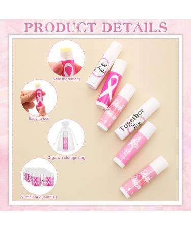 Fumete Breast Cancer Awareness Lip Balm - 100 Sets Pink Ribbon Gifts for Women | Natural Ingredients for Survivors | Perfect for Breast Cancer Awareness Month Events - Buy Online on GoSupps.com