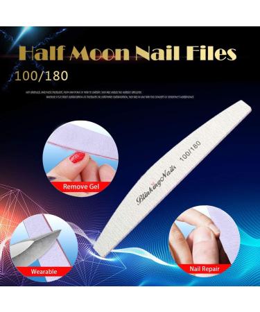 Nail Files and Buffers Professional Nail File 100/180 Grit Sanding File Set Double Side Washable Block Filen Nails Disposable Nail Files Bulk of Nail Art Tools 10 Piece - Buy Online on GoSupps.com