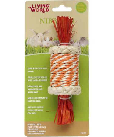 Living World Nibblers Corn Husk Pet Chew + Living World Drops Rabbit Treat (Carrot) Military+ Rabbit Treat - Buy Online on GoSupps.com