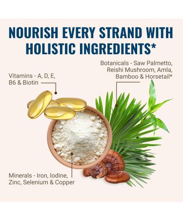 Hair La Vie Clinical Formula Hair Vitamins with Biotin and Saw Palmetto - 90 Count for Healthy Hair and Whole-Body Wellness - Buy Online on GoSupps.com