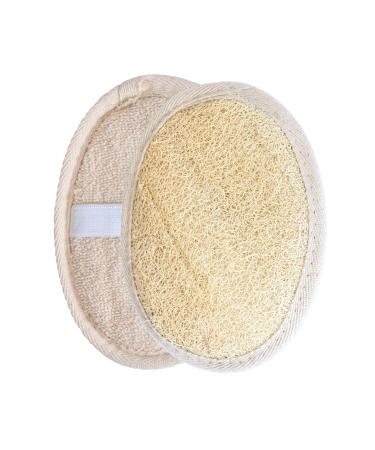 Exfoliating Loofah Pad Body Scrubber 100% Natural Luffa and Terry Cloth Materials Loofah Sponge Scrubber Body Glove Bath Sponge for Men and Women s SPA Shower Body Massage for Cellulite