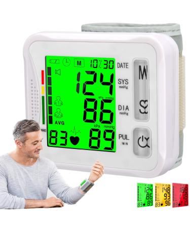 BP Monitor, BP Machine Upper Arm Automatic with Cuff 22-32cm, Large Screen, 2X99 Reading Memory, Digital Bp Monitor Pulse Rate Monitor for Home Use 2 Users Adult