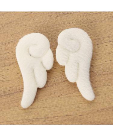 Lurrose 1 Pair of Angel Wings Hair Clip Plush Angel Wings Hair Clips Cartoon Hair Barrettes Cosplay Accessories for Girls Women (White) - Buy Online on GoSupps.com