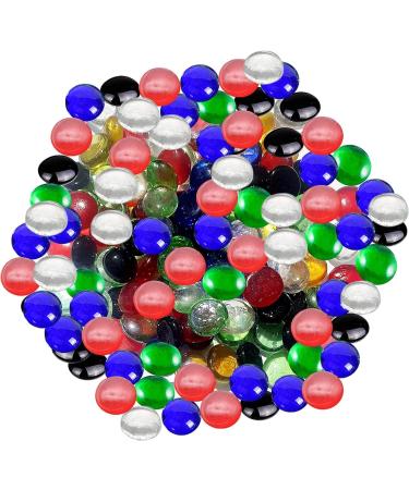Arsuk glass beads colorless pebbles - 180 pieces glass pebble decorative stones for garden pebble stones aquarium fluorescent glass nuggets clear pebbles (180 pieces mixed glass pebbles) - Buy Online on GoSupps.com
