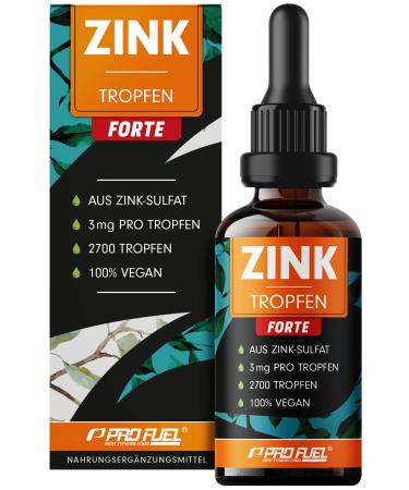 Zinc drop forte 100ml - 2700 drops extra high -dose with 3mg zinc per drop of zinc sulfate (ionic zinc) - very productive up to 540 applications - high bioavailability without alcohol vegan drop - 1x 2700