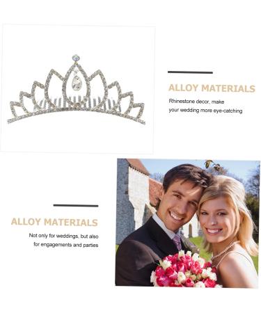 FRCOLOR Coloured Rhinestone Crown Hair Accessories Wedding Decorations For Ceremony Cake Topper Girls Rhinestone Princess Hair Crystal Royal Bridal Crown Comb Bridal Tiara Comb Fashion White 9X3.7CM - Buy Online on GoSupps.com