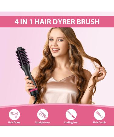 Buy MiroPure 4-in-1 Hair Dryer Brush - Hot Air Brush for Volumizing & Styling | Fast Drying Adjustable Heat Settings Oval Barrel - Rose Red | International Shipping Available - Buy Online on GoSupps.com