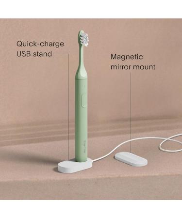 SURI Sustainable Sonic Toothbrush - Eco-Friendly Electric Toothbrush - 2 Modes, IPX7 Waterproof - Winter Fern - Buy Online on GoSupps.com