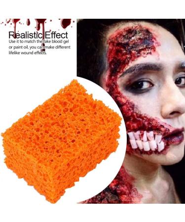 Cryfokt FX ponge de Maquillage pour Cicatrices de Sang pour Effets de Plaie R alistes Effets Sp ciaux de Film D'Halloween et de No l Caoutchouc Orange 1 Paquet (Trou mince) - Buy Online on GoSupps.com
