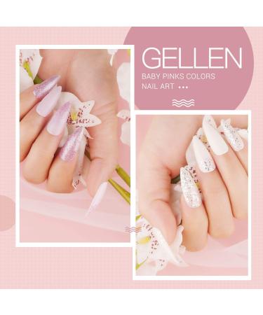 Gellen Baby Pinks Colors Gel Nail Polish Set - Pure Adorable 6 Colors Soak Off UV Home Gel Manicure Kit Baby Pinks Series - Buy Online on GoSupps.com