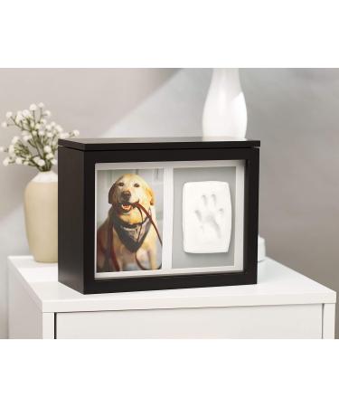 Pearhead Pet Photo Reminder Box & Impression Set - Paw Print Souvenir Box for Dogs & Cats - Black Urn for Ashes Collars & Toys - Buy Online on GoSupps.com