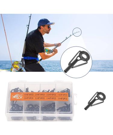 Fishing Rod Tip Repair Kit - 50 Pcs Stainless Steel Ceramic Replacement Guides for Freshwater and Saltwater Rods - Buy Online on GoSupps.com