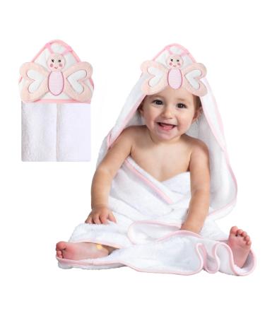 Mother's Choice Baby Towel With Hood - 100% Cotton Ultra Soft and Absorbent (84x84cm) Large Baby Bath Towel for Newborn and Infant Toddler Bath Towel for Boys and Girls 3D Butterfly Hooded Towel - Buy Online on GoSupps.com
