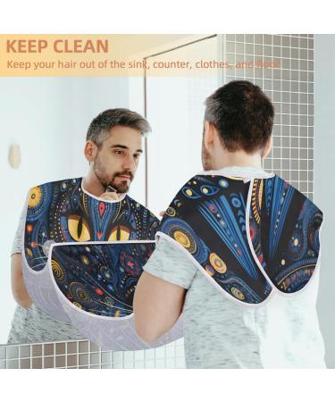 Tribal Cat Beard Bib Apron | Beard Hair Catcher for Men | Perfect Gifts for Dad on Father's Day Anniversary & Christmas - Includes 2 Suction Cups - Buy Online on GoSupps.com