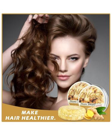 2 Pcs Organic Ginger Hair Growth Shampoo Bars for Hair Regrowth - Natural Ginger Soap for Stronger, Healthier Hair - Buy Online on GoSupps.com