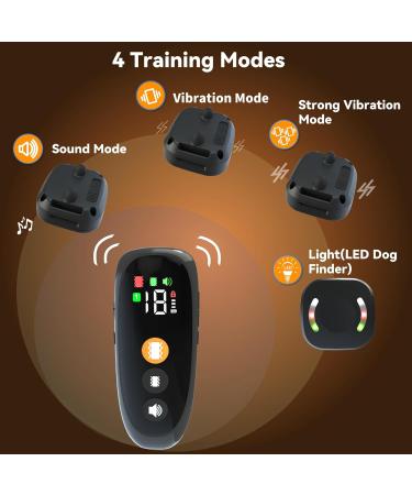 2000M Remote Range Dog Training Collar | Rechargeable with 4 Training Modes | LED Light, Sound, Vibration | IP67 Waterproof - Buy Online on GoSupps.com