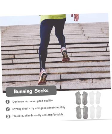 FRCOLOR 4 Pairs Combed Cotton Socks Low-cut Liners Socks Running Cotton Socks Unisex Socks Unisex Stockings Sports Breathable Stockings Running Socks Low-cut Liner Socks Unisex Ankle Socks White Grey 21x5x0.3cm - Buy Online on GoSupps.com